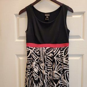 En Focus Black & White Dress - Size 8
